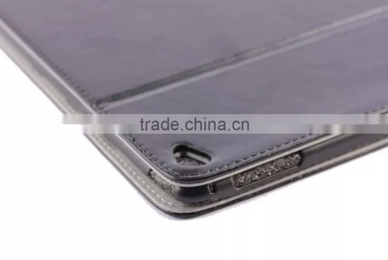 Hot sale tablet leather case for iPad 6,wallet stand case for ipad air 2