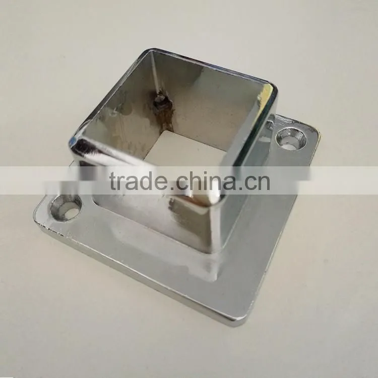 Square tube base Square post tube base flange