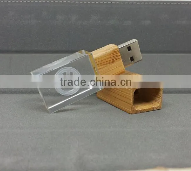 Wood crystal usb flash drive 1-64GB bulk 1gb customized usb