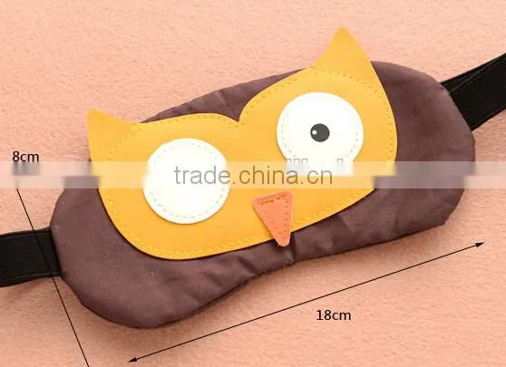 Wholesale korean funny cute animal custom blindfold anti-wrinkle and dark circle comfort travel sleeping cover eye mask