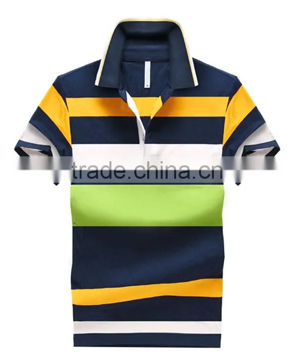 China Super quality fashion striped polo men with low price
