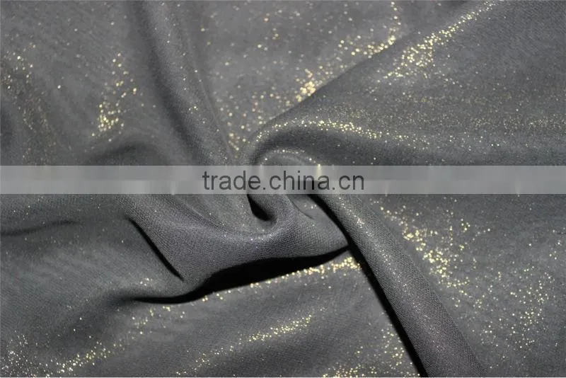 New Arrival 100% polyester bronzed fabric for women dress or decorative