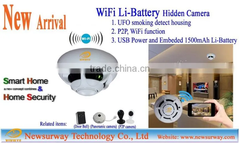 wireless hidden ip camera support mobile suveillance P2P function