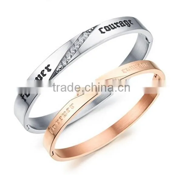 New Arrivals Titanium Steel Couple Simple Bracelet