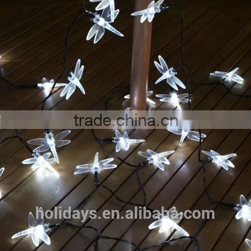 5M 50 LED White Dragonfly Fairy Solar Garden Light
