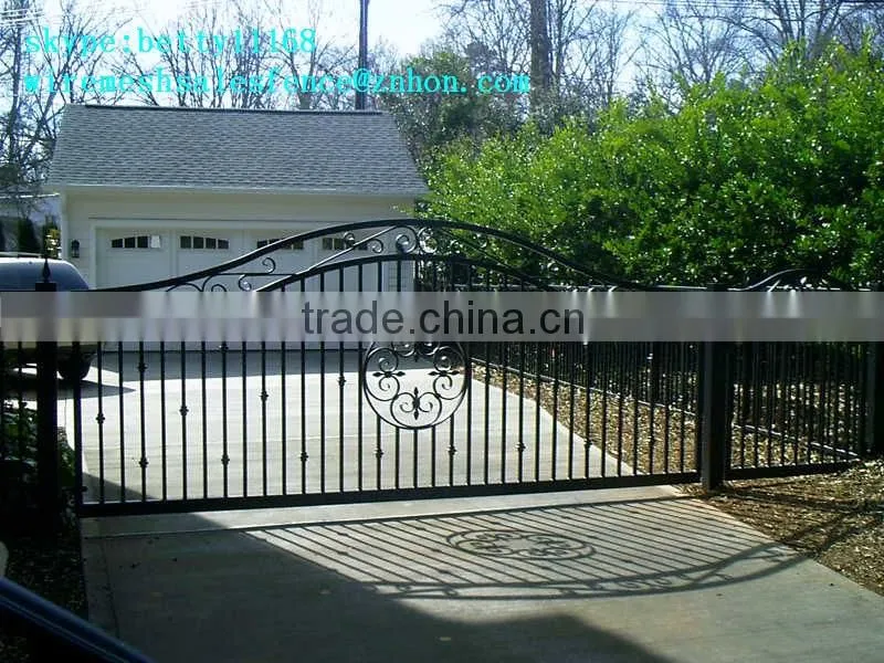 High Quality Cheap wrought iron fence gate for driveway