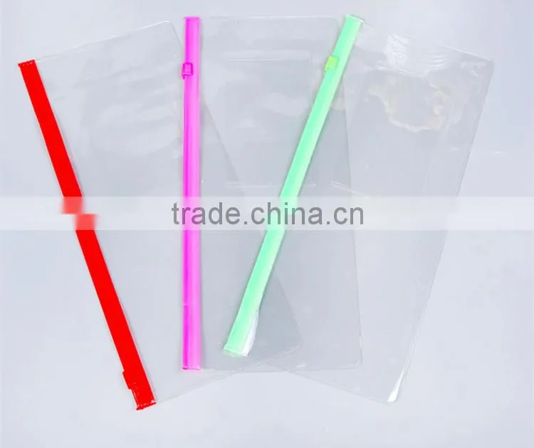 Promotional zipper stationery set school pvc plastic transparent pencil case