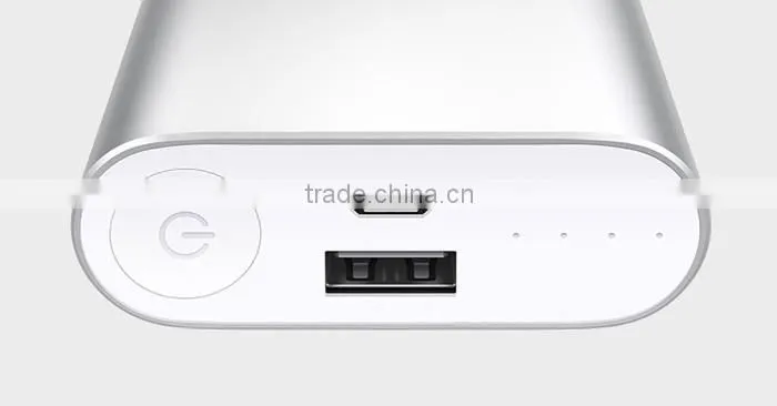 Original Xiaomi 5V 2A 10000mAh Super Mini Power Bank for Smartphone Tablet PC Silver