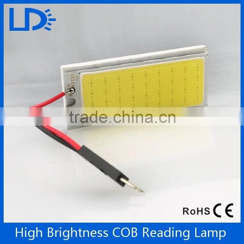 Wholesale COB Chip reading light 5050 smd Car Interior Light Dome Adapter DC12V 36smd auto led Panel Room light