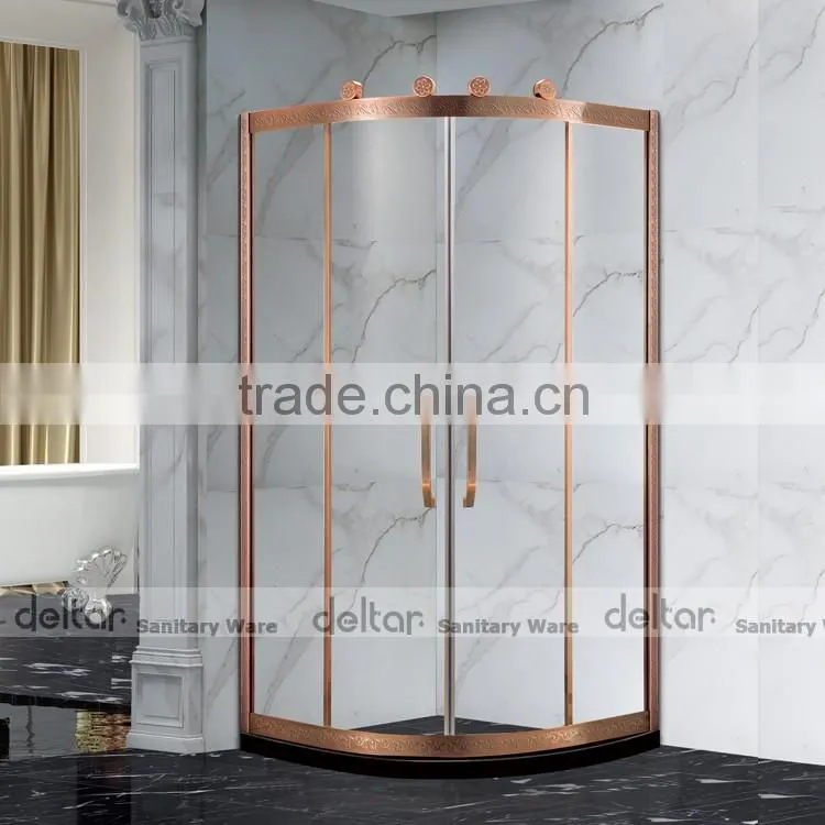 china suppliers shower cabin shower room prefabricated cheap small round circular curved glass shower enclosure