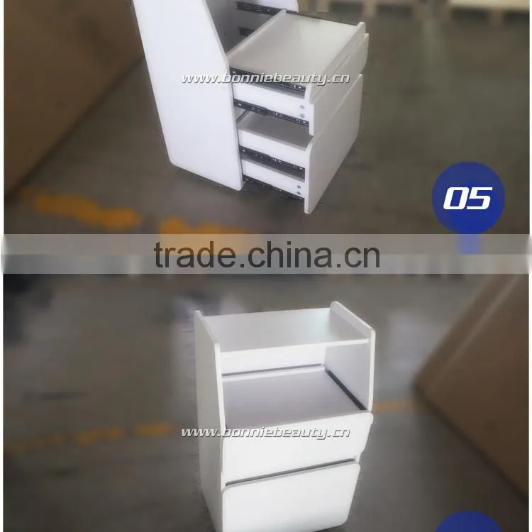 White wooden beauty salon drawer trolley BN-T103