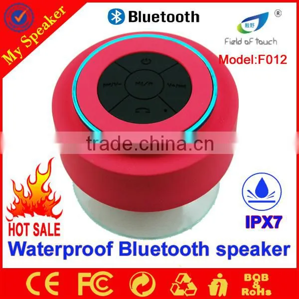 F012 black/orange color floating waterproof bluetooth speaker