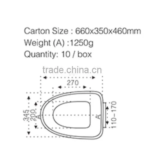 FG940PP- pure pp material closed front family toilet bidet