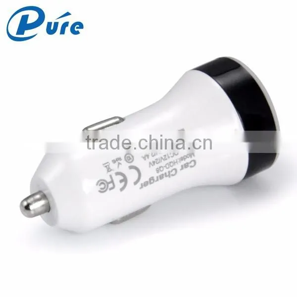 Quick Charge 2 Ports 2.4A Micro USB Charger ,High Quality Multi Ports USB Car Charger for Mobile Phone/IPAD/P1000