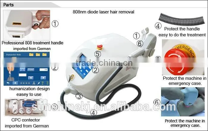 Hot sale !!! permanent hair removal device/portable 808nm diode laser device