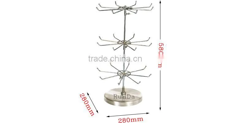 hair extension earphone stand display rack with wheels