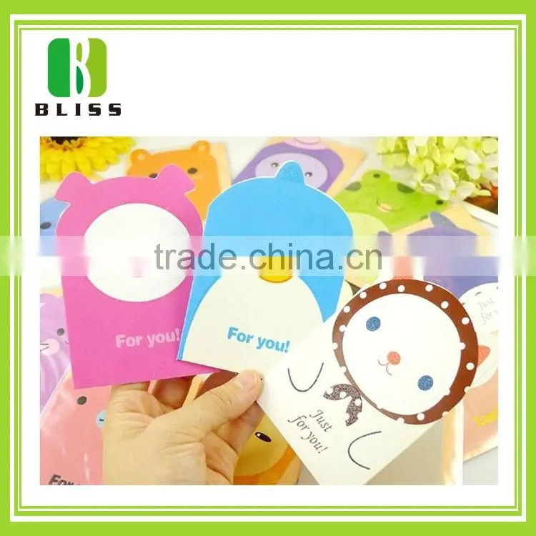 Factory Customized Newest folding cartoon Brochure die cut print invitation lcd video greeting card