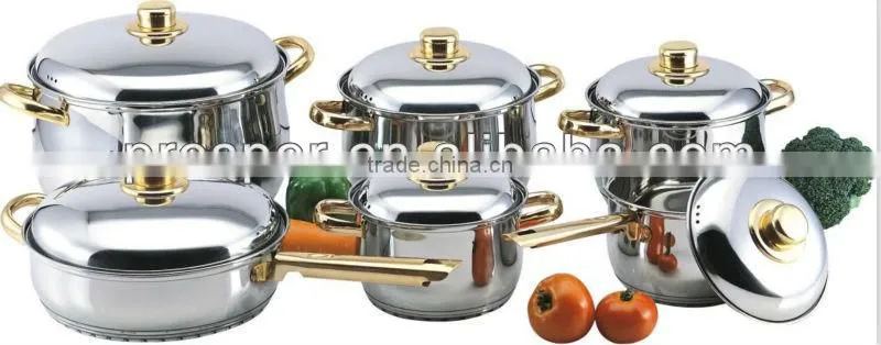 12pcs kitchen cookware sets suitable for all type cooker