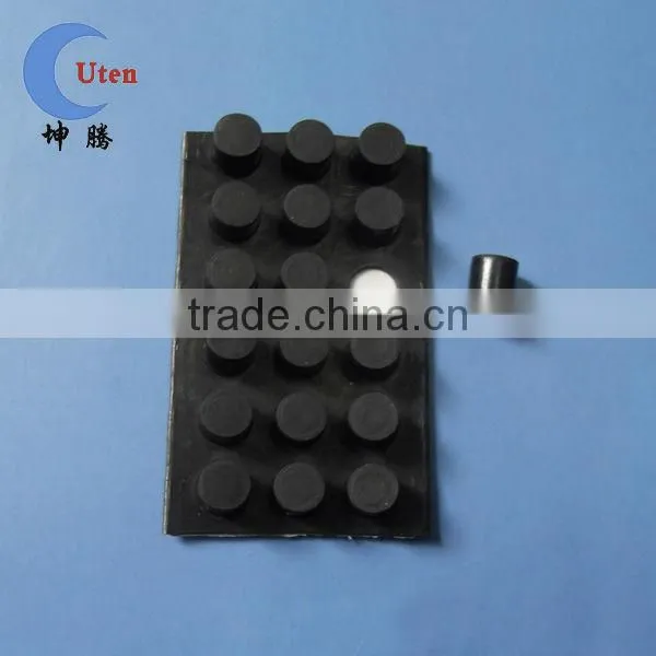 Non-slip adhesive silicone rubber foot pad