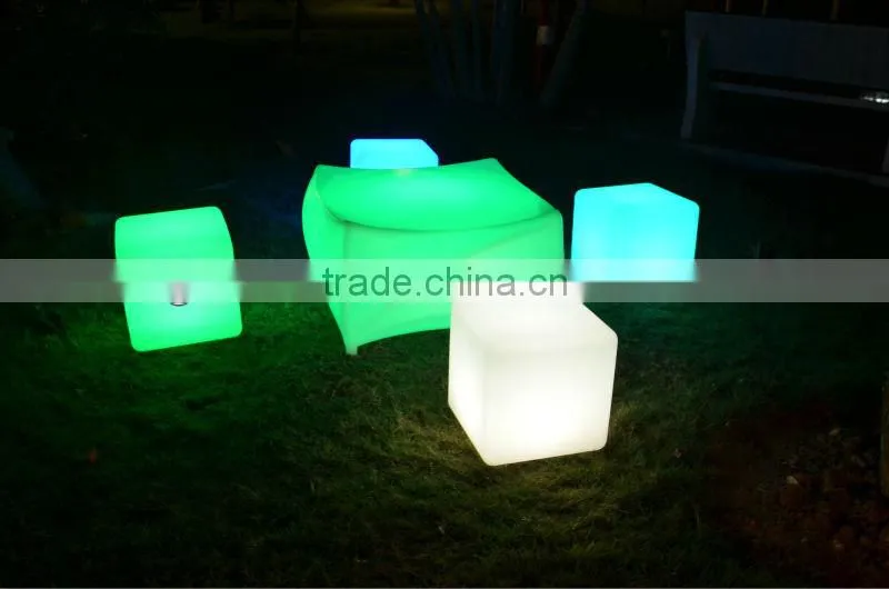 Multi color changing LED outdoor square table