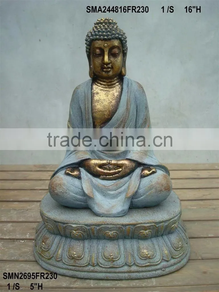 Stone finished buddha statue with handmade