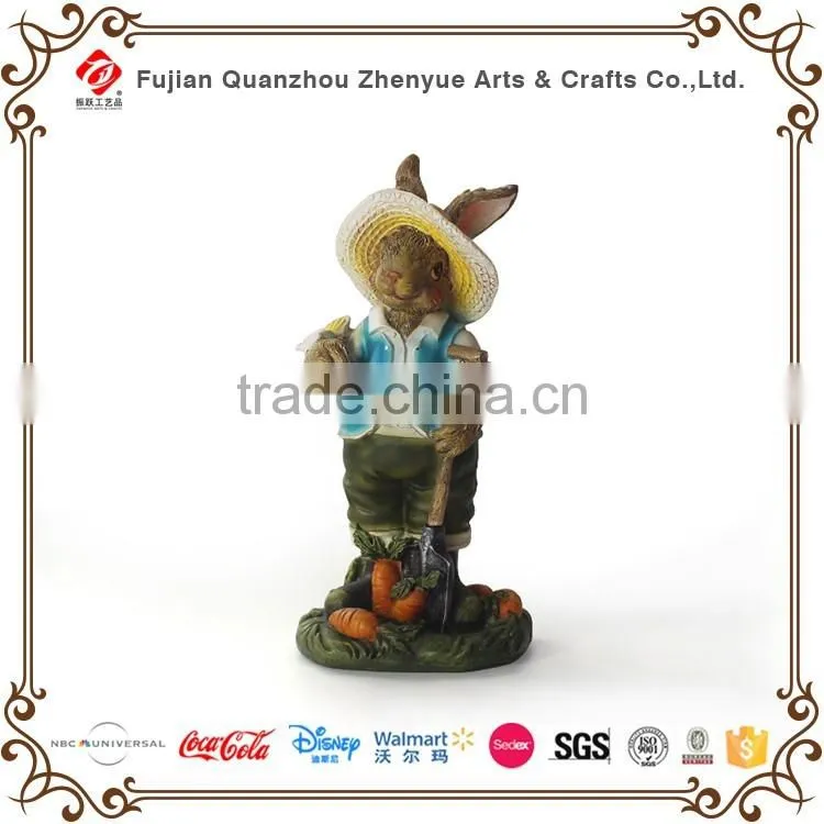 2015 handmade resin rabbit garden sculpture