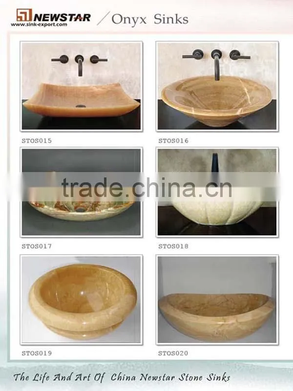 White onyx wash basin