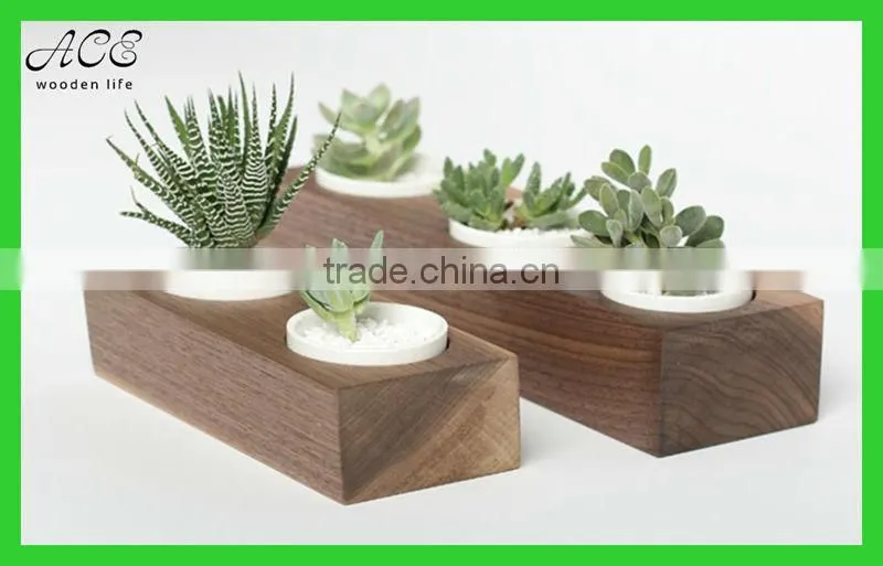 Wooden plant pot Home decorative plant pots wooden planter