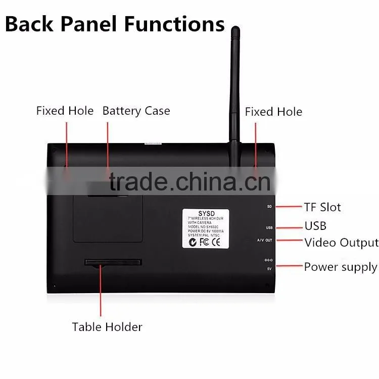 Home Security 4ch CCTV DVR Camera Kit, Wireless 7inch DVR Monitoring Camera Kit For Wholesale