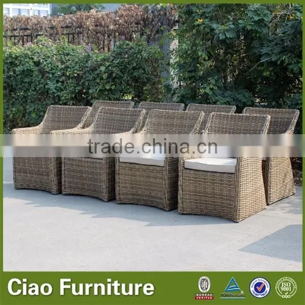 7 mm half round rattan furniture philippine dining table set