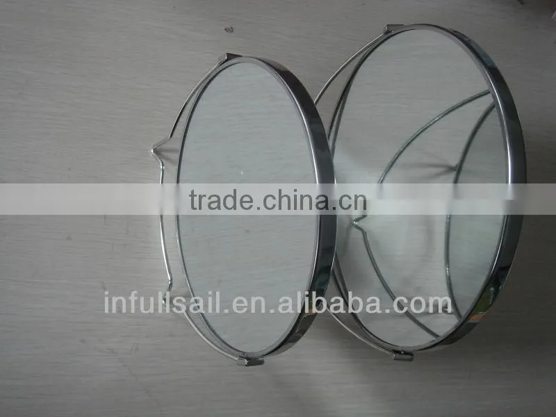 Double Sided Table Mirror Metal cosmetic mirror, 2x magnifying folding beauty mirror