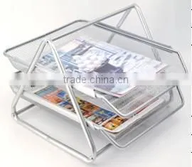 Hot Sell Metal Mesh Office Supplies Desk File Organizer Magazine Holder
