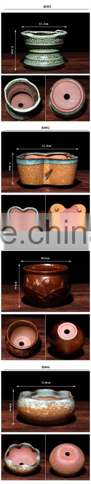 Yixing indoor mini clay flower pots, ceramic cup shaped flower pot