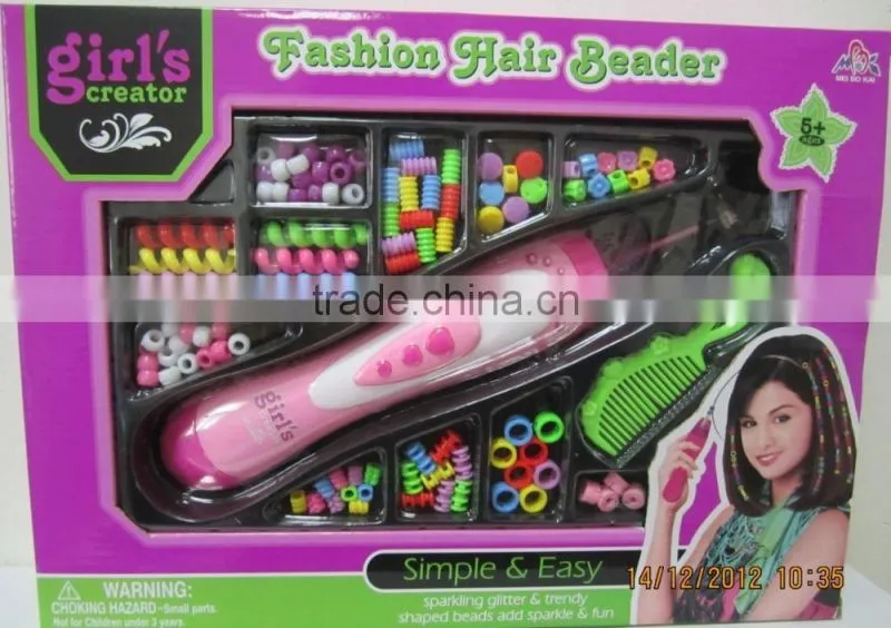 plastic fashion DIY hair beaders with knitting machine for children