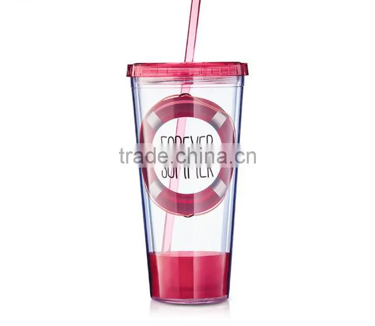 China Manufacture Custom Logo 16oz Plastic Ice Cup