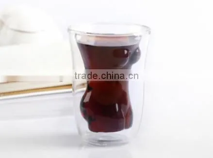 Hot selling borosilicate double walled glass bowls