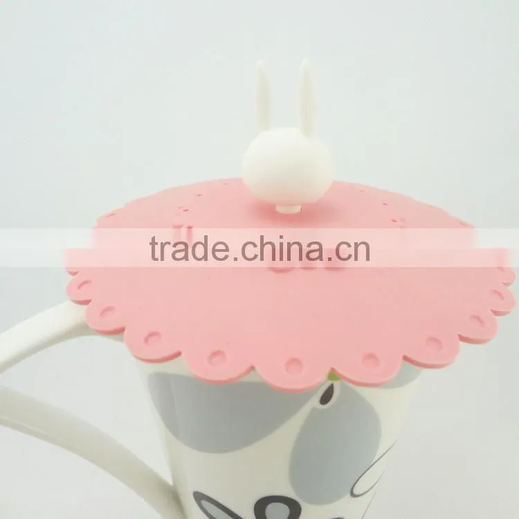 Cute Rabbit Anti-dust Airtight Seal Silicone Drink Cup cover