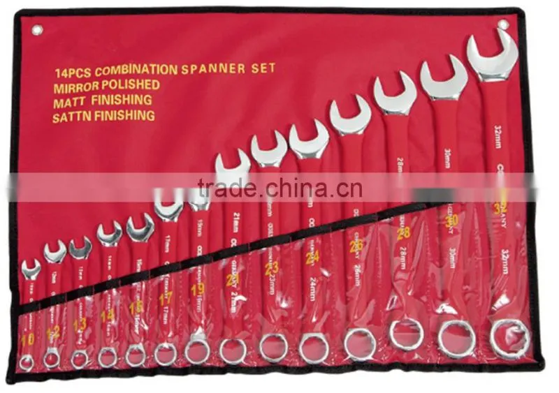 14 pcs Combination spanner set Wrench set 10mm-32mm with high quality