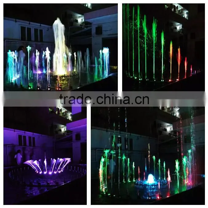 outdoor seven color led light musical dancing garden fountain