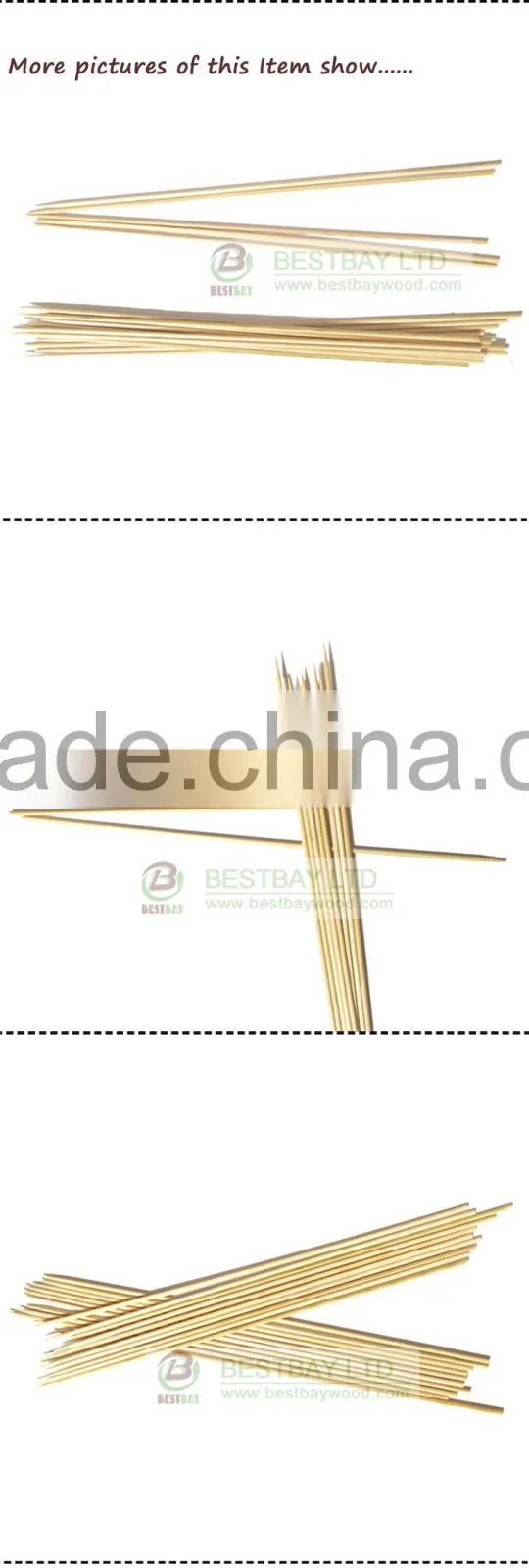 Bamboo skewer for BBQ cake fruit and candy