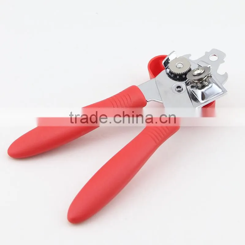 Red Plastic Handle Multifunctions Heavy Duty Can Opener