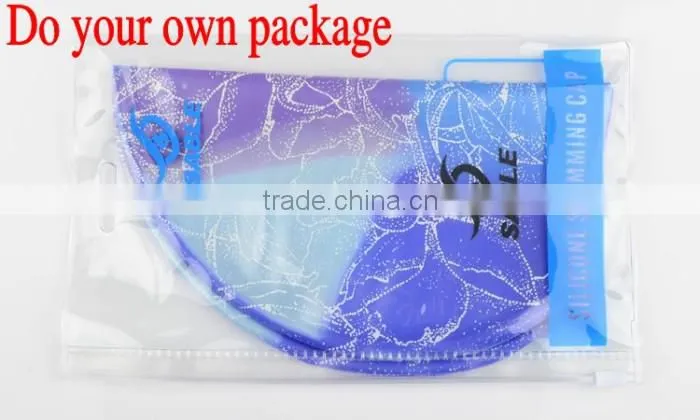 custom printing funny cartoon waterproof swim cap silicone rubber swimming cap