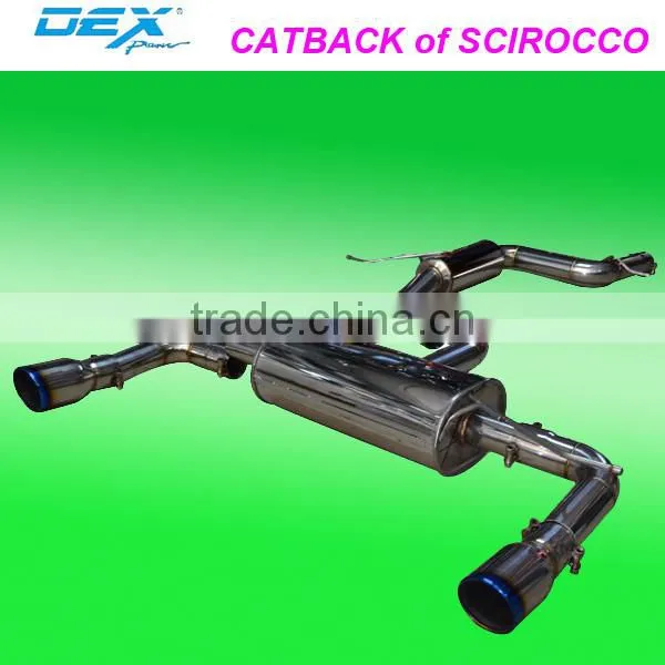 car part exhaust catback of Scirocco