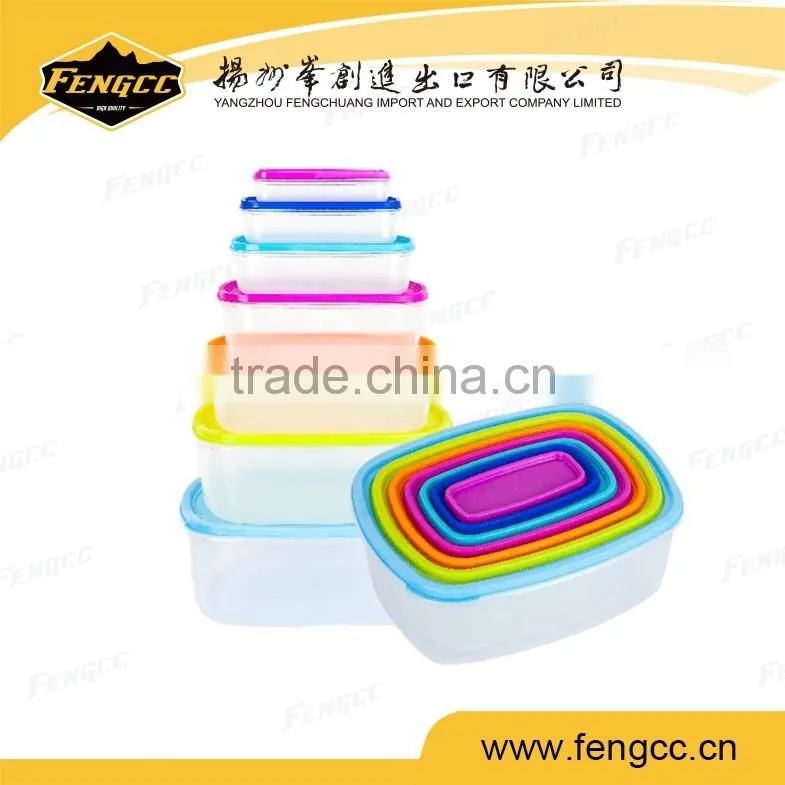 promotional gift rainbow rectangle food storage container lunch box