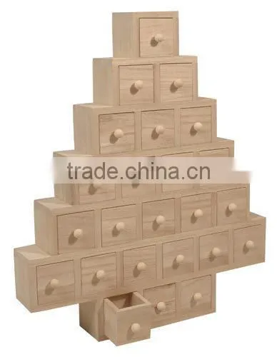 christmas calendar box wooden storage box