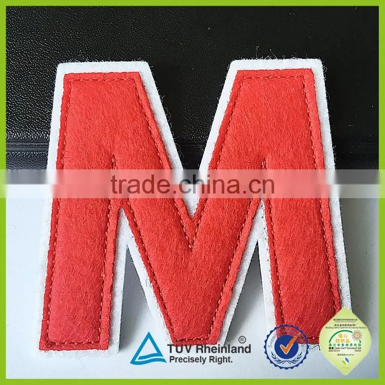 Felt fabric alphabet letters embroidered design sew on embroidered letters