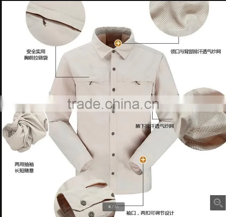 2017 high quality Summer Long Sleeve Shirt Quick Dry Men UV Protection Outdoor FISHING Shirt