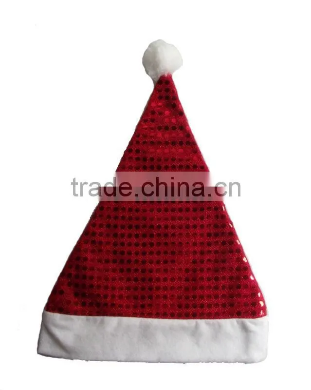 Christmas hats in stock wholesale cheap plush christmas hat