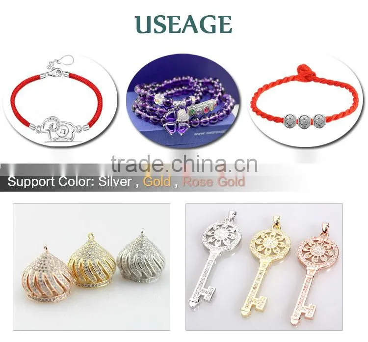 sterling silver beads pave bead wholesale 925 sterling silver beads