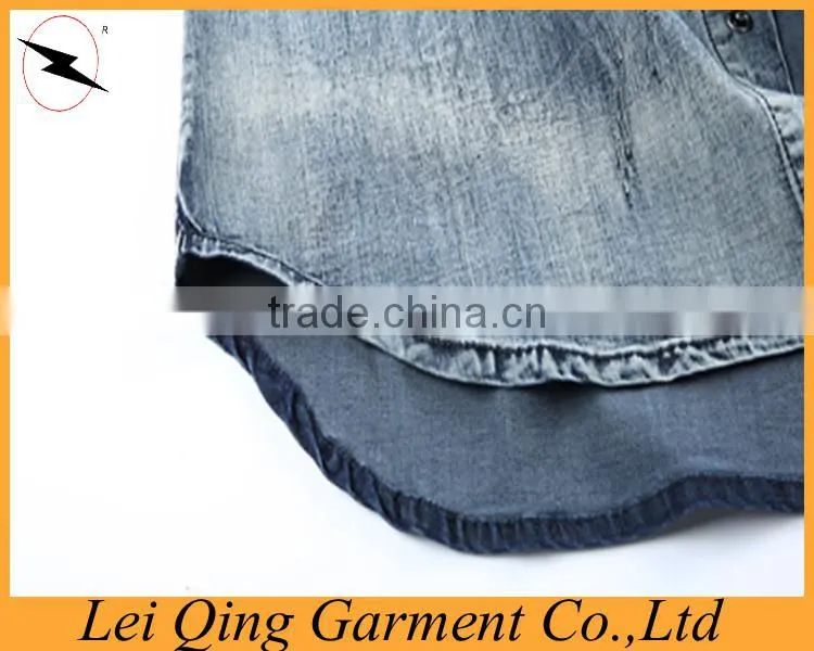 Factory wholesale denim shirt men jeans shirt